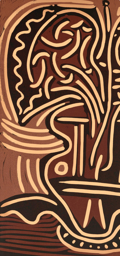 Pablo Picasso, Le Vase De Fleurs (Orozco 214), Grabados Al Linleo, Linocut