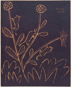 Pablo Picasso, Plante Aux Toritos (Orozco 214), Grabados Al Linleo, Linocut