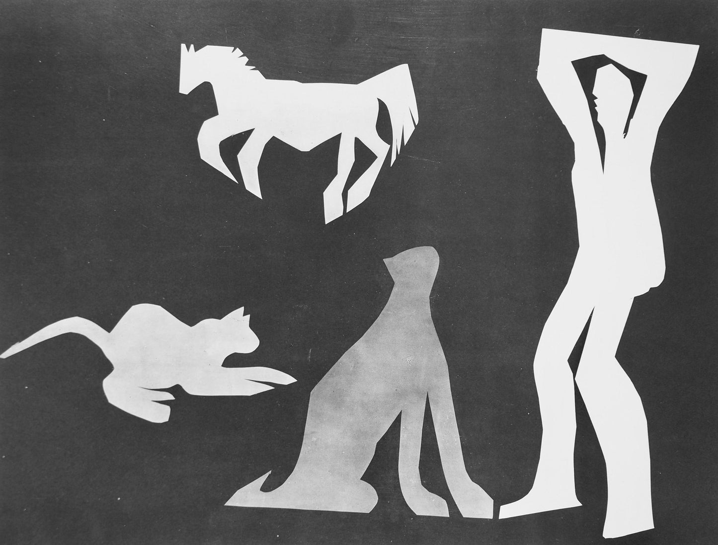 Pablo Picasso, Andr Villers, L'Homme Aux Chats I (Cramer 115), Diurnes, Dcoupages Et Photographies,