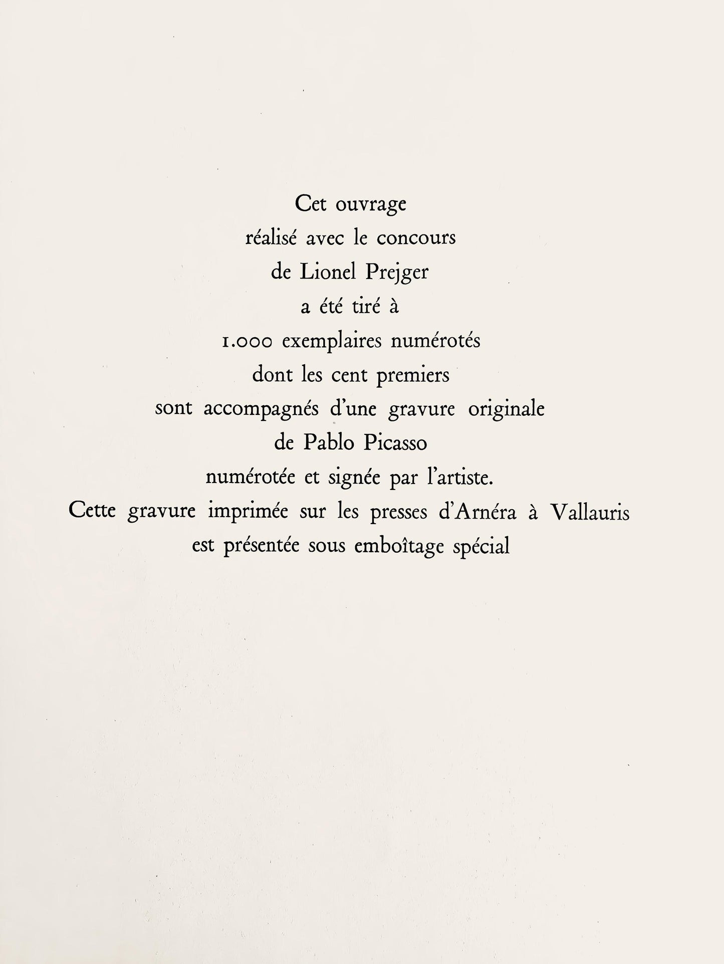 Pablo Picasso, Andr Villers, Jacqueline Au Regard D'Oiseau (Cramer 115), Diurnes, Dcoupages Et