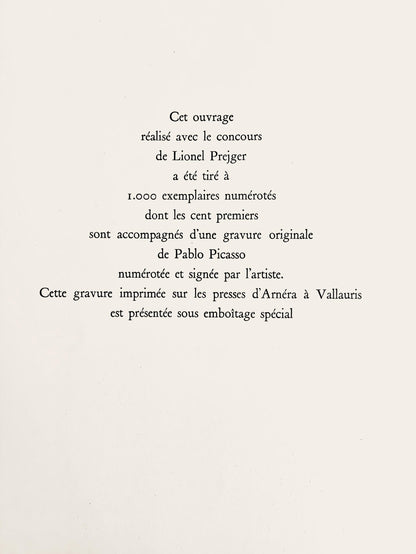 Pablo Picasso, Andr Villers, Jacqueline Au Regard D'Oiseau (Cramer 115), Diurnes, Dcoupages Et