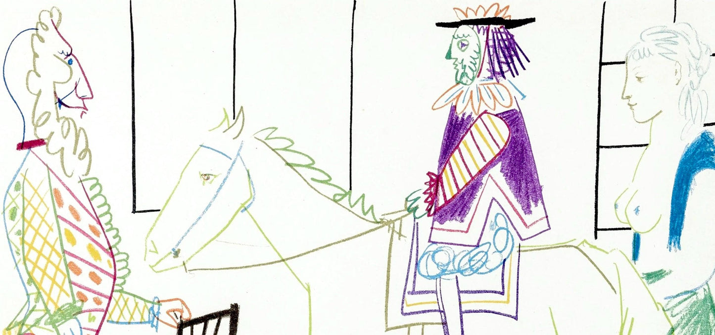 Pablo Picasso, Composition, La Comdie Humaine, Verve, Revue Artistique Et Littraire, Lithograph