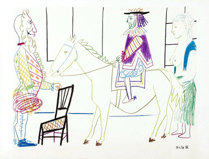 Pablo Picasso, Composition, La Comdie Humaine, Verve, Revue Artistique Et Littraire, Lithograph