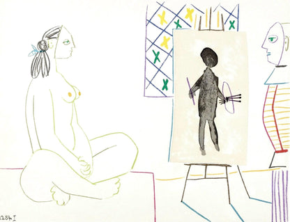 Pablo Picasso, Composition, La Comdie Humaine, Verve, Revue Artistique Et Littraire, Lithograph