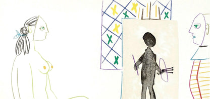 Pablo Picasso, Composition, La Comdie Humaine, Verve, Revue Artistique Et Littraire, Lithograph