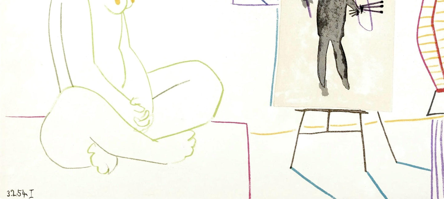 Pablo Picasso, Composition, La Comdie Humaine, Verve, Revue Artistique Et Littraire, Lithograph