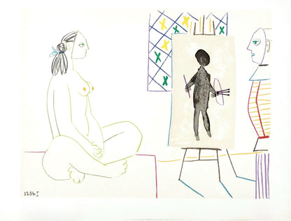 Pablo Picasso, Composition, La Comdie Humaine, Verve, Revue Artistique Et Littraire, Lithograph