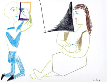 Pablo Picasso, Composition, La Comdie Humaine, Verve, Revue Artistique Et Littraire, Lithograph