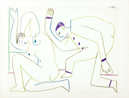 Pablo Picasso, Composition, La Comdie Humaine, Verve, Revue Artistique Et Littraire, Lithograph