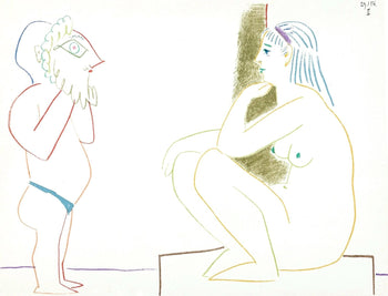 Pablo Picasso, Composition, La Comdie Humaine, Verve, Revue Artistique Et Littraire, Lithograph