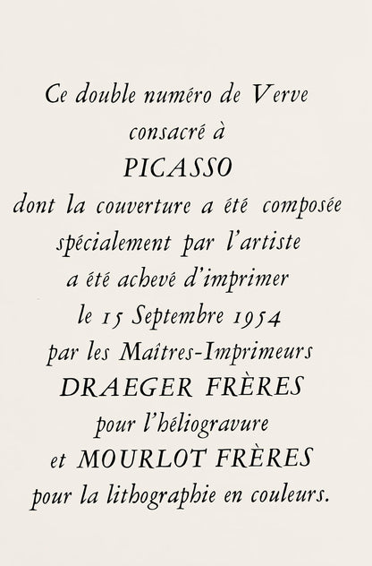 Pablo Picasso, Composition, La Comdie Humaine, Verve, Revue Artistique Et Littraire, Lithograph