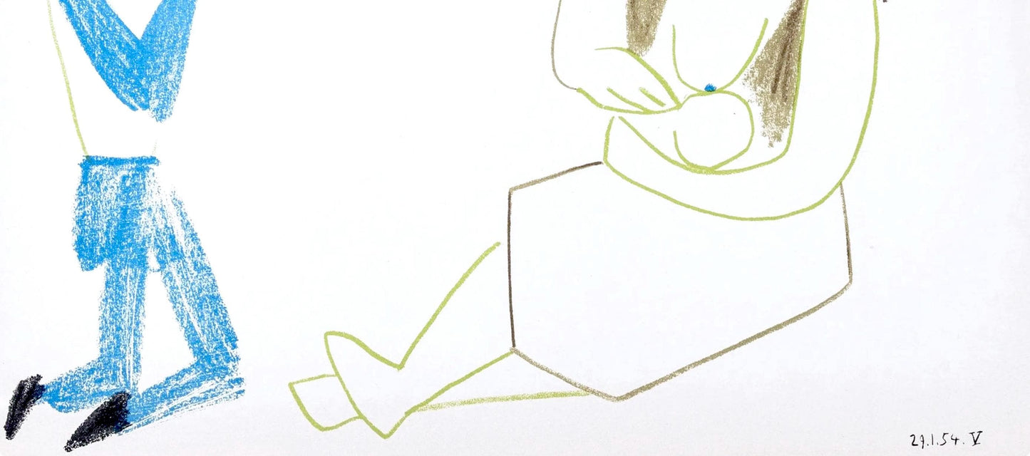 Pablo Picasso, Composition, La Comdie Humaine, Verve, Revue Artistique Et Littraire, Lithograph