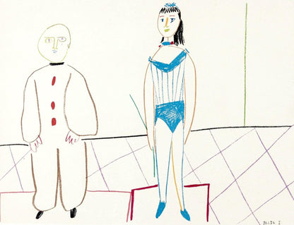 Pablo Picasso, Composition, La Comdie Humaine, Verve, Revue Artistique et Littraire, Lithograph