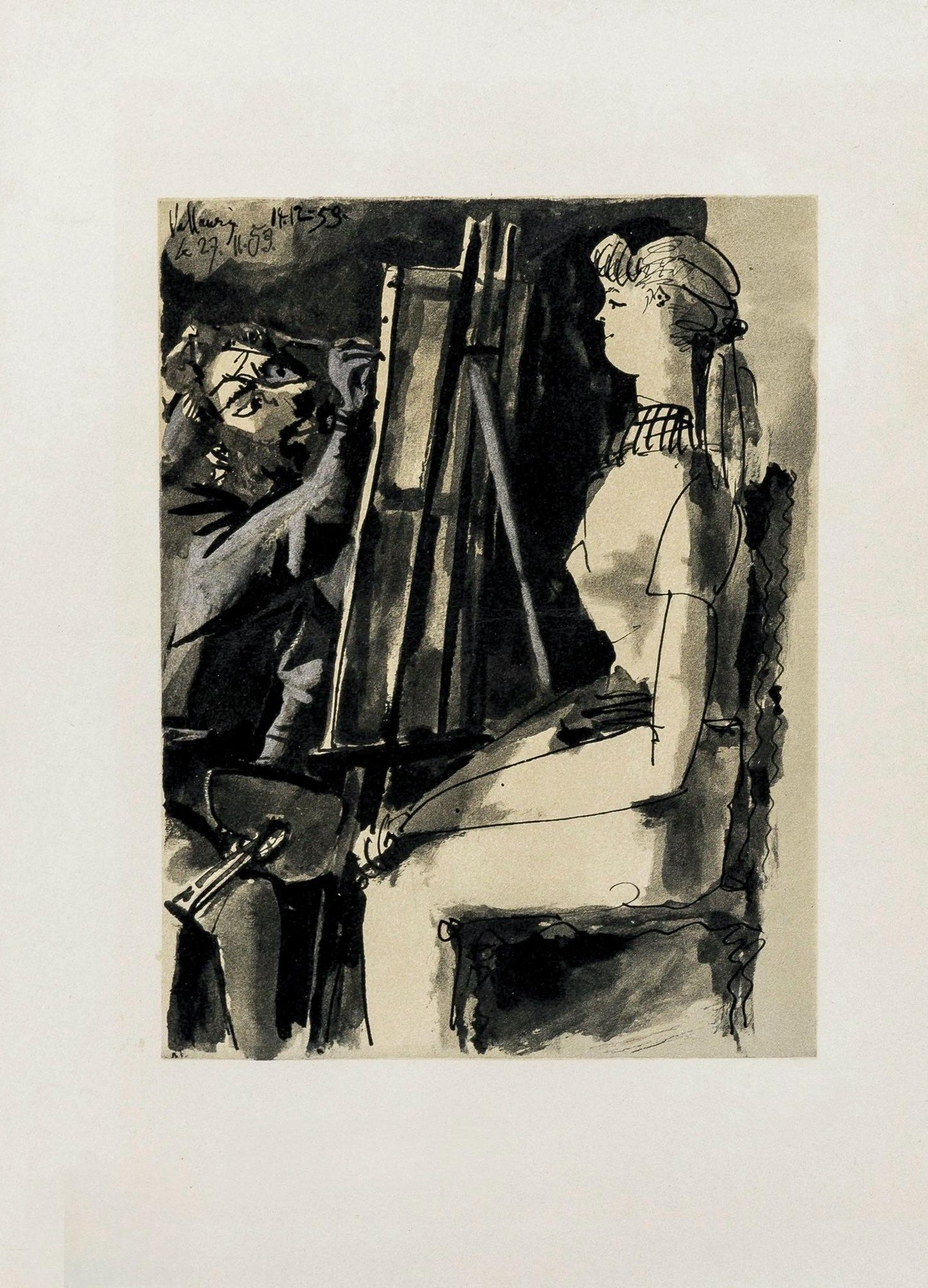 Pablo Picasso, Composition, La Comdie Humaine, Verve, Revue Artistique Et Littraire, Lithograph