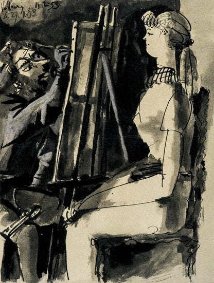 Pablo Picasso, Composition, La Comdie Humaine, Verve, Revue Artistique Et Littraire, Lithograph