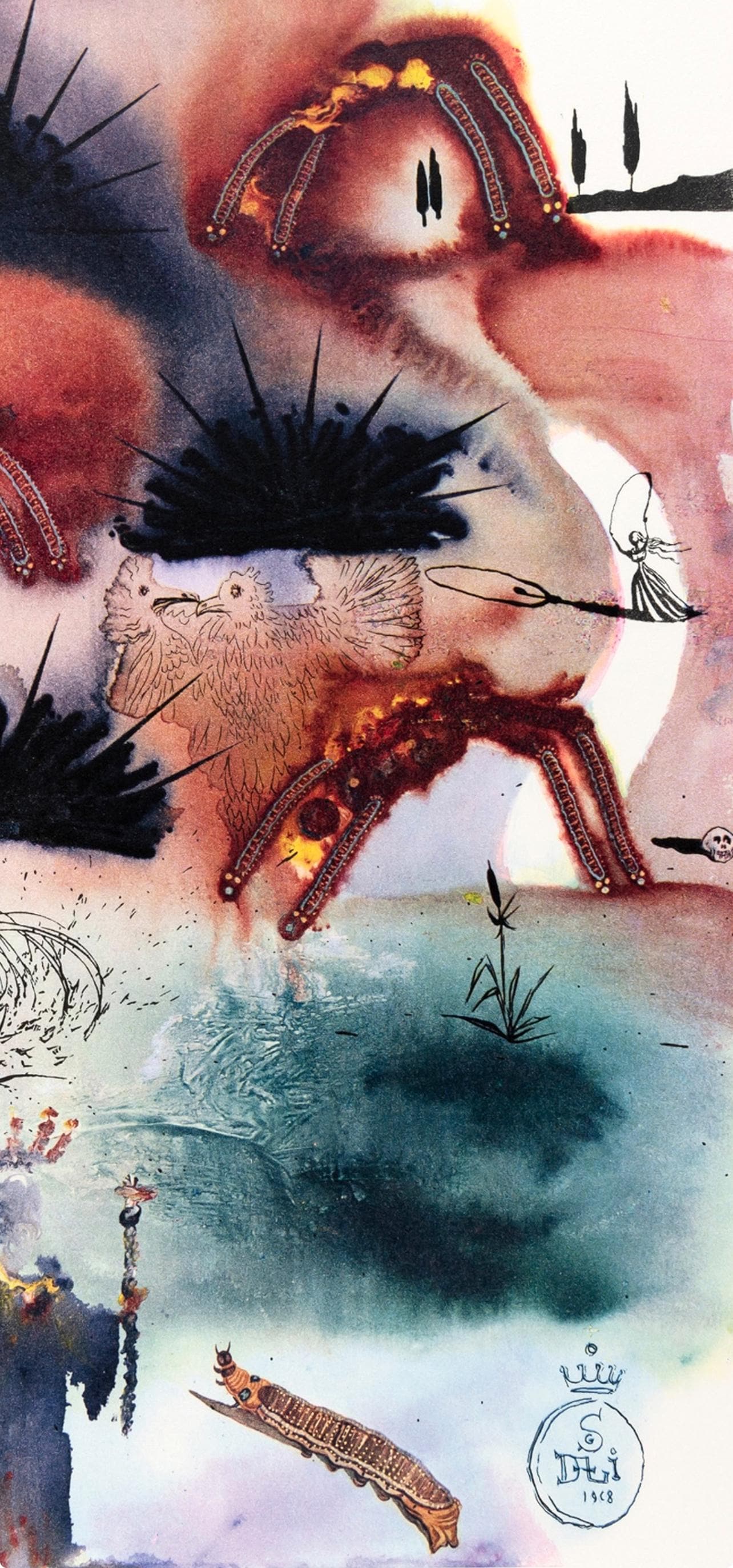 Salvador Dali, The Lobster Quadrille (Field 69-5, A-M), Alice'S Adventures In Wonderland,