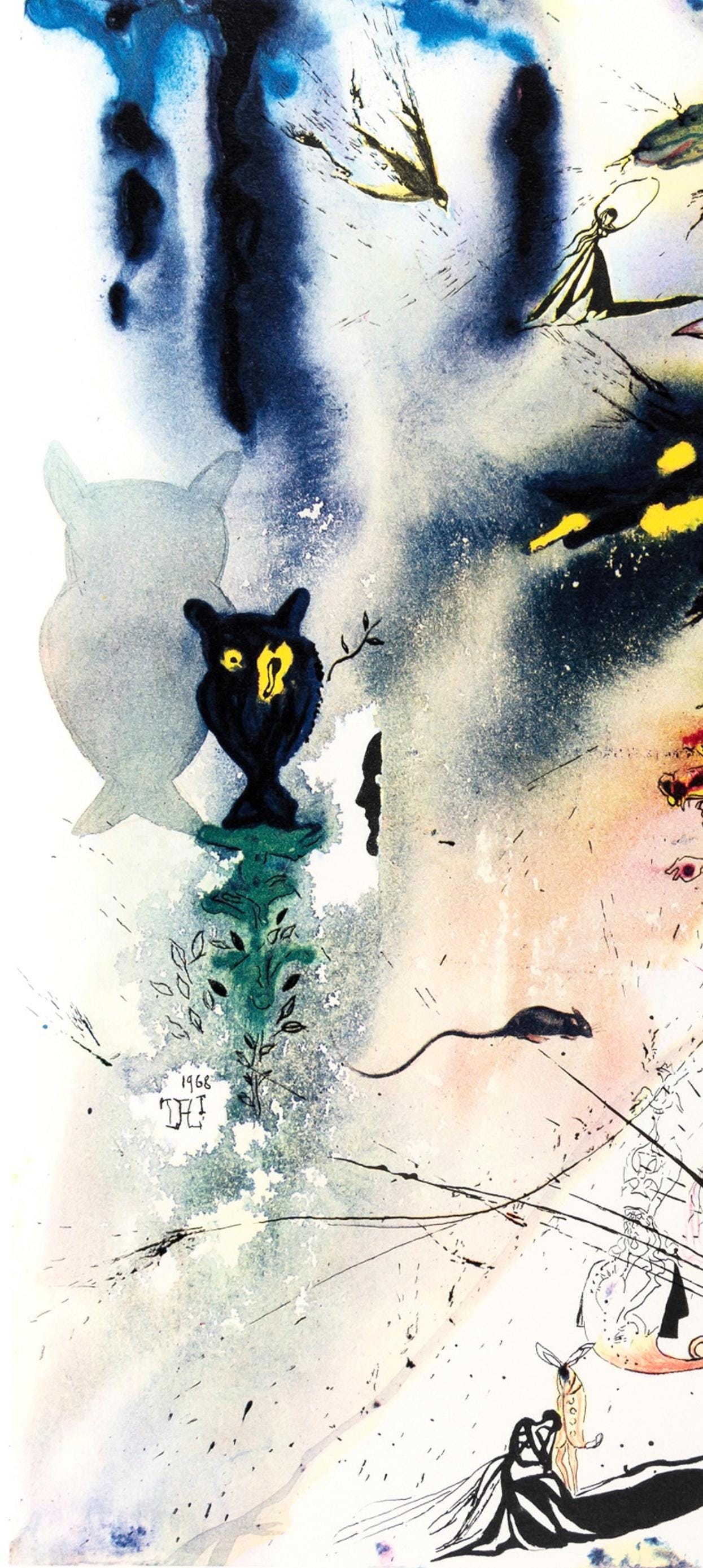 Salvador Dali, A Caucus Race And A Long Tale (Field 69-5, A-M), Alice'S Adventures In Wonderland,