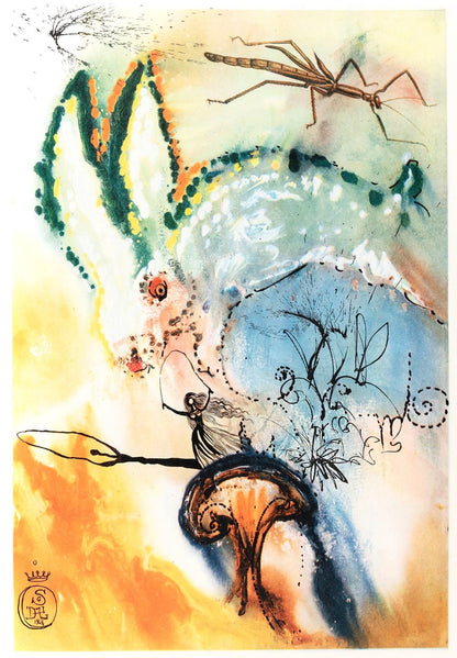 Salvador Dali, Down The Rabbit Hole (Field 69-5, A-M), Alice'S Adventures In Wonderland, Hliogravure