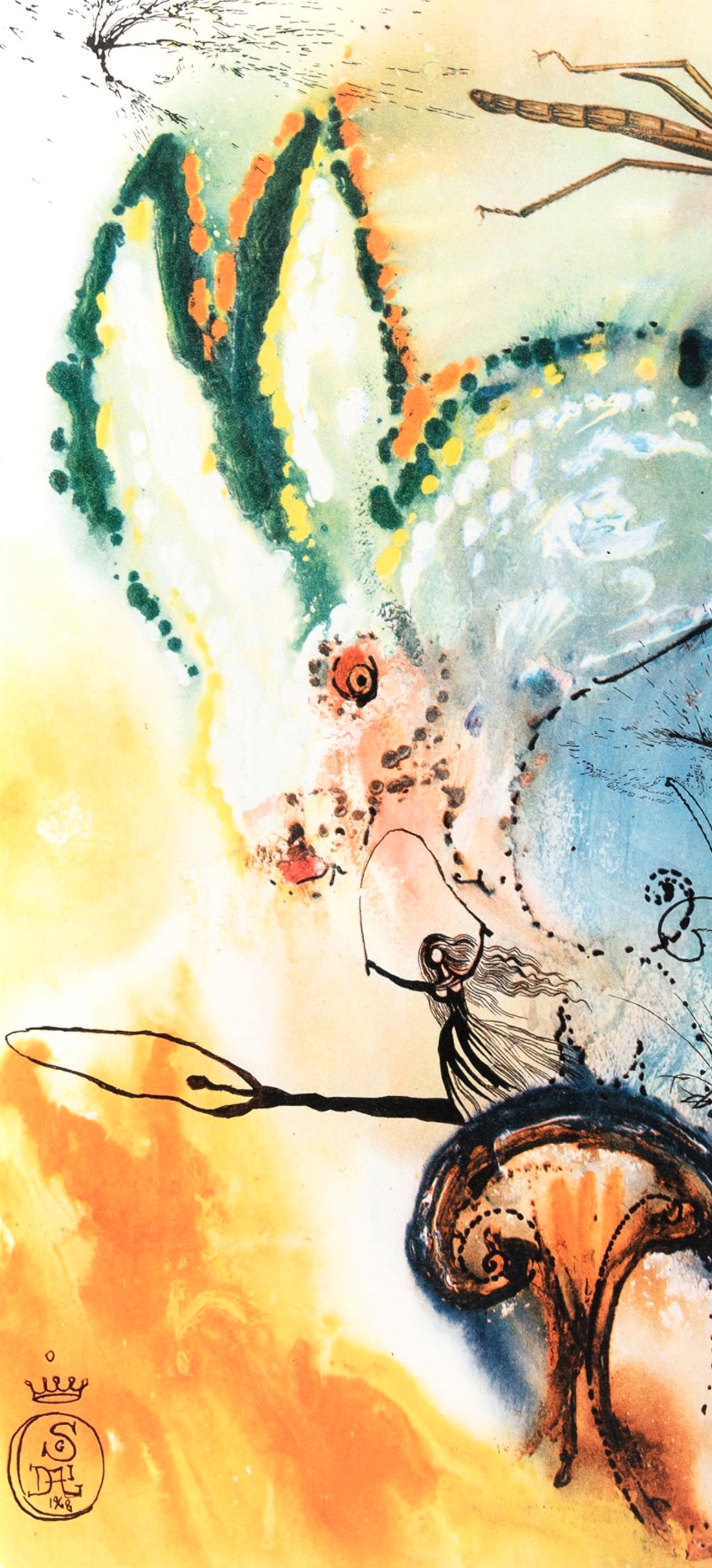 Salvador Dali, Down The Rabbit Hole (Field 69-5, A-M), Alice'S Adventures In Wonderland, Hliogravure