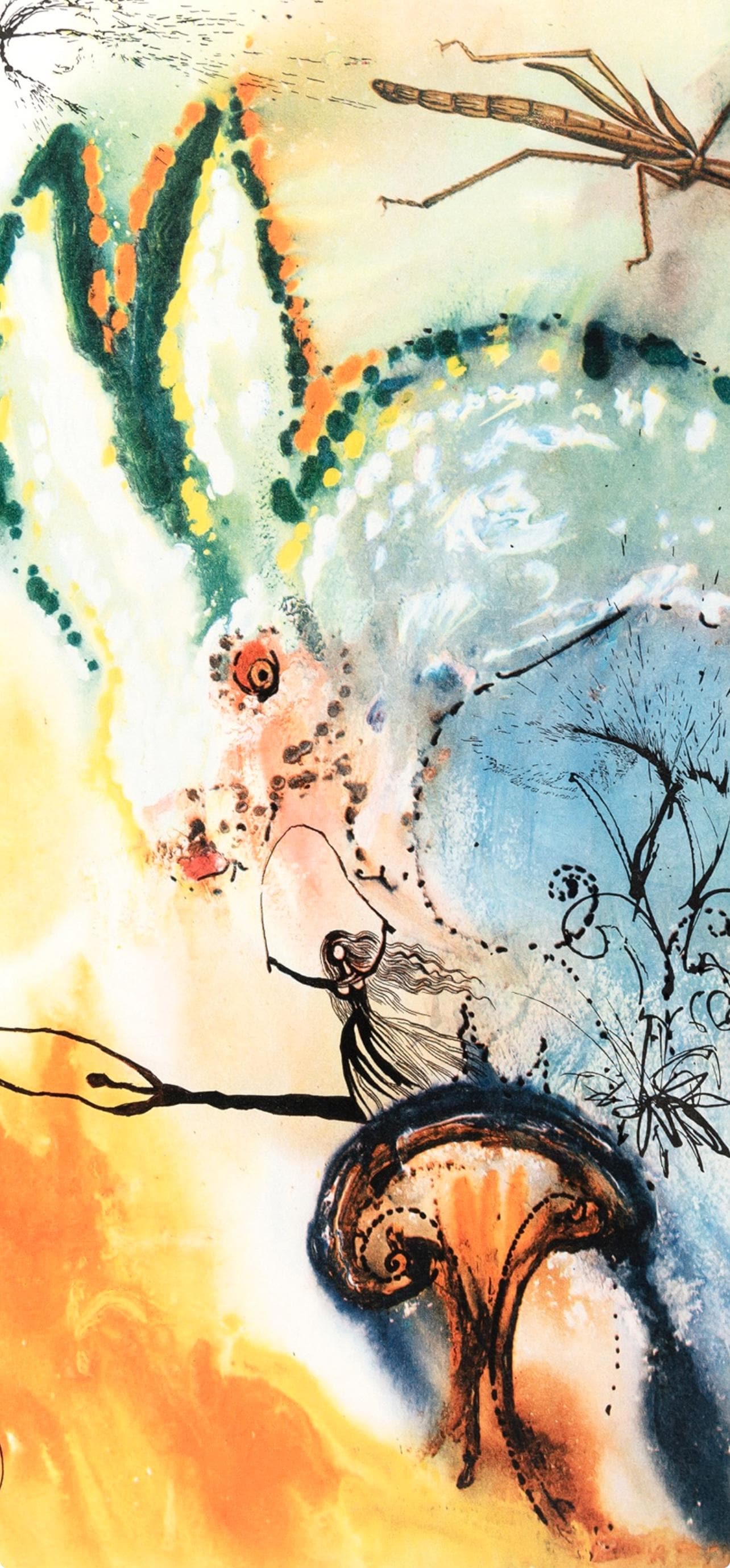 Salvador Dali, Down The Rabbit Hole (Field 69-5, A-M), Alice'S Adventures In Wonderland, Hliogravure