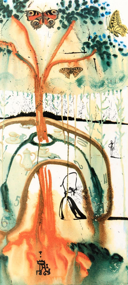 Salvador Dali, A Mad Tea Party (Field 69-5, A-M), Alice'S Adventures In Wonderland, Hliogravure
