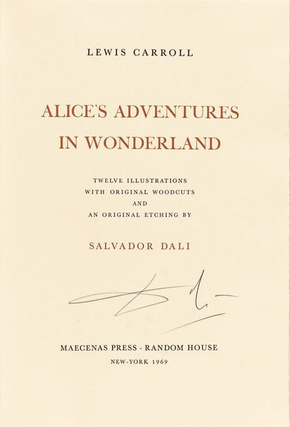 Salvador Dali, The Rabbit Sends In A Little Bill (Field 69-5, A-M), Alice'S Adventures In
