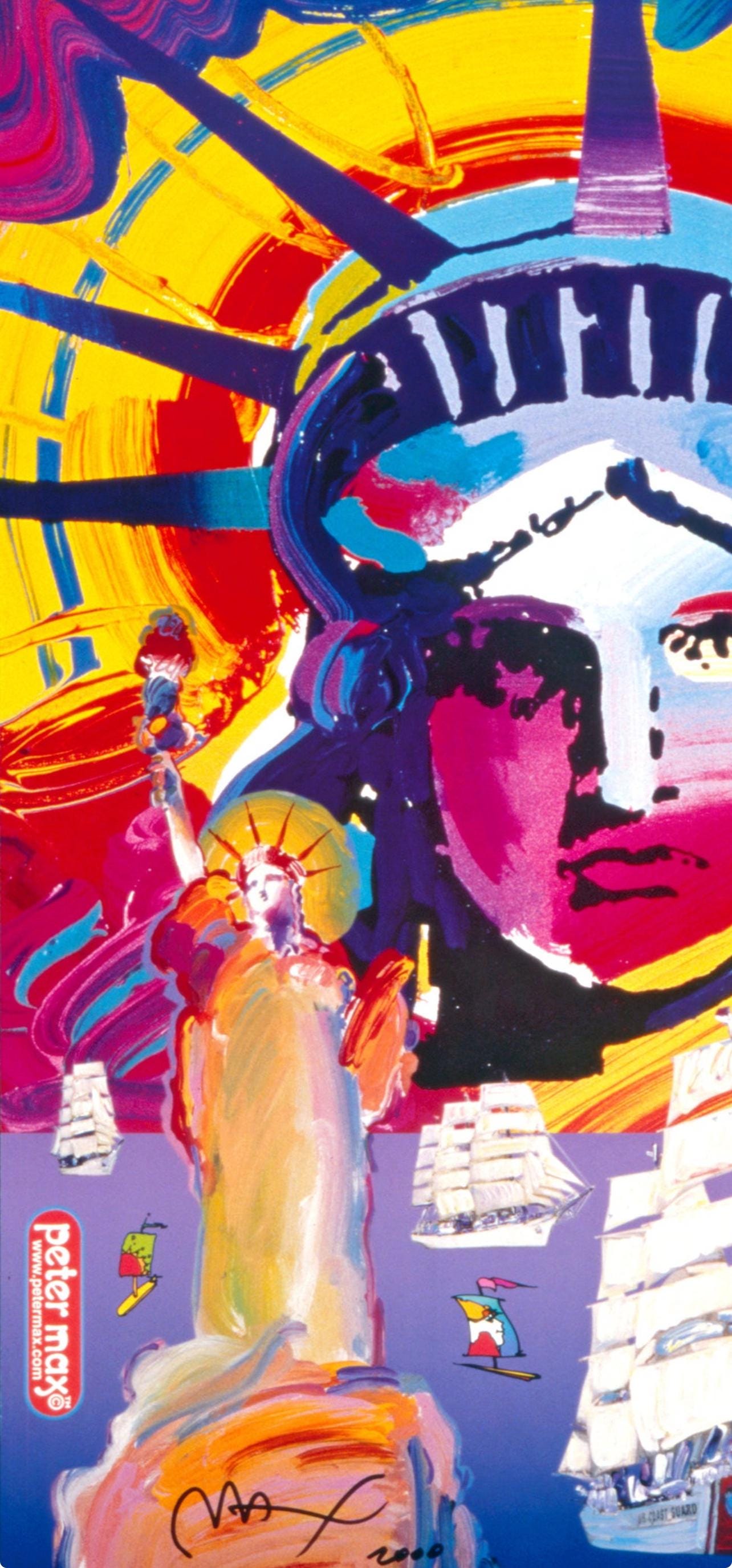 Peter Max, Opsail, 2000, Hand Signed, Official Edition Offset Lithograph