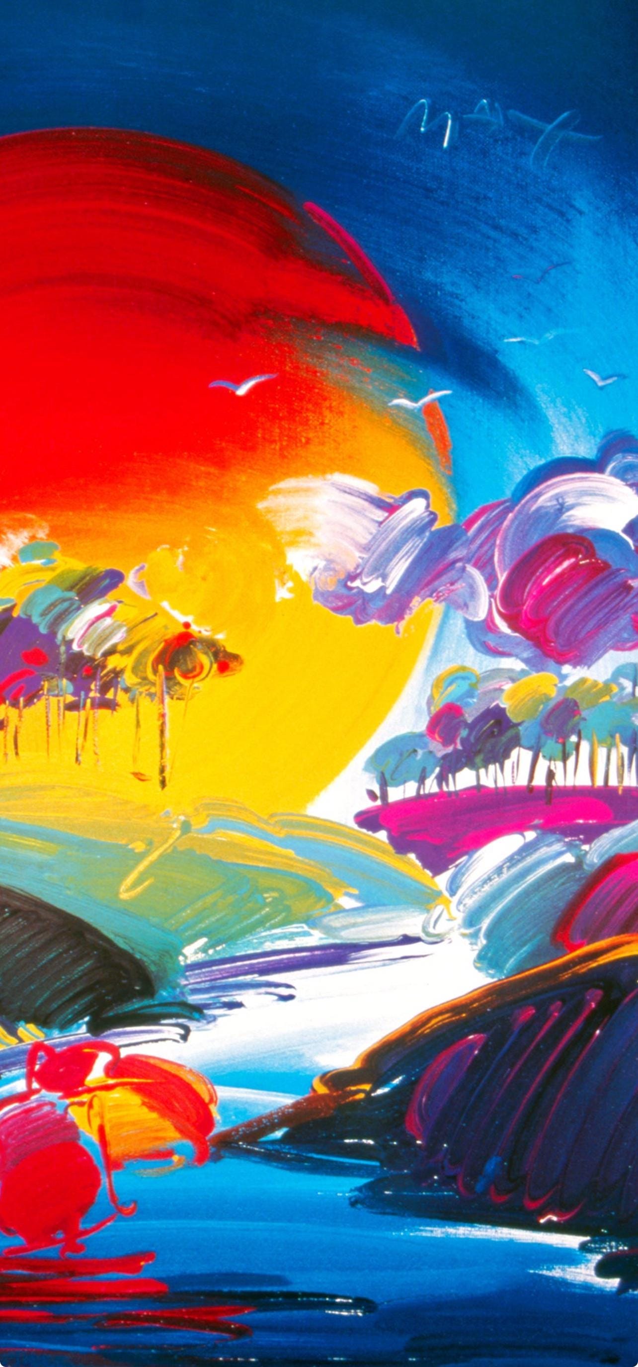 Peter Max, Without Borders, 2000, Hand Signed, Official Edition Offset Lithograph