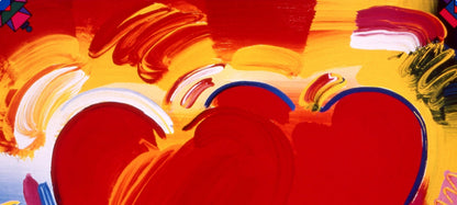 Peter Max, Two Hearts As One, 2000, Hand Signed, Official Edition Offset Lithograph