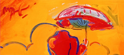 Peter Max, Umbrella Man At Sea, 2000, Hand Signed, Official Edition Offset Lithograph