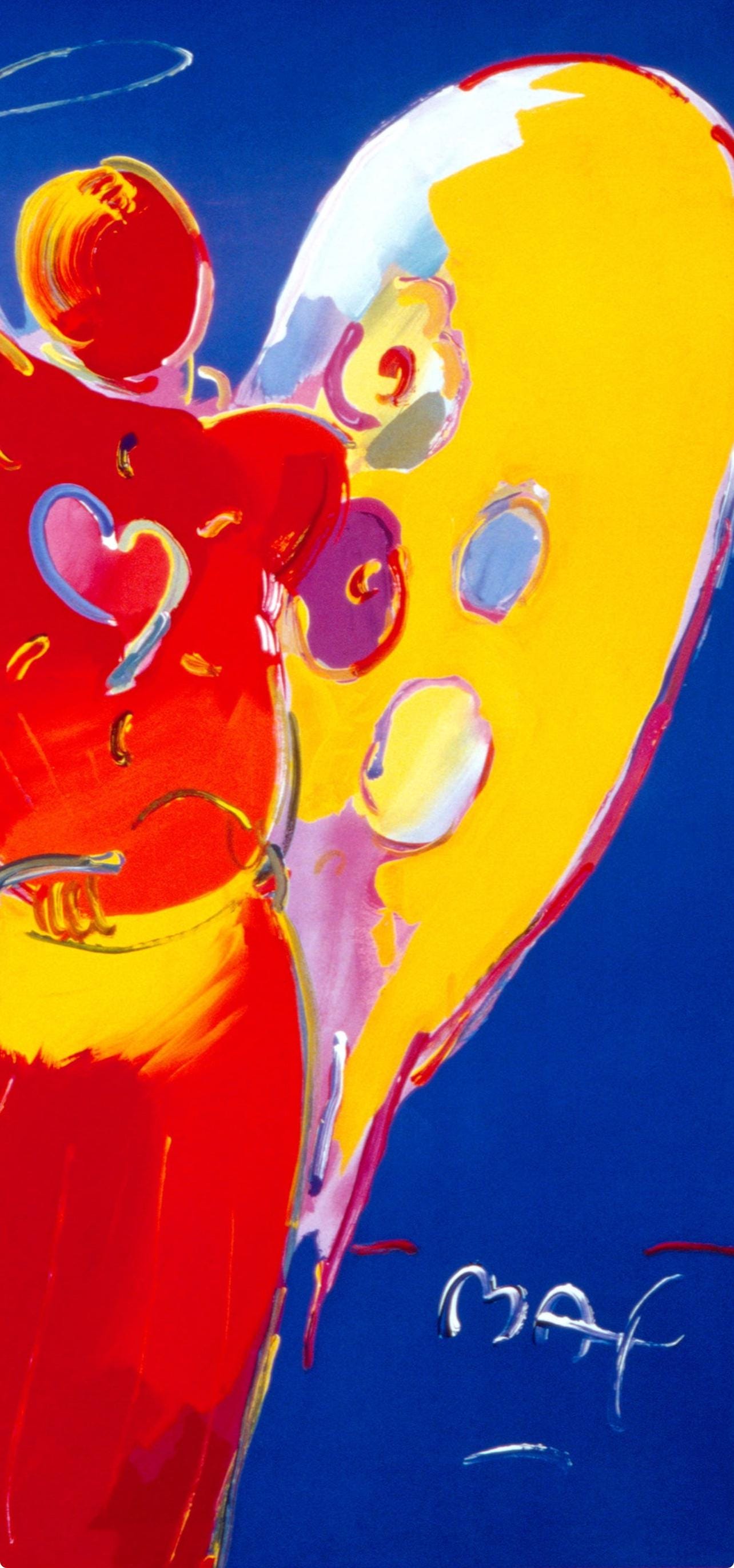 Peter Max, Angel With Heart Iii, 2000, Hand Signed, Official Edition Offset Lithograph