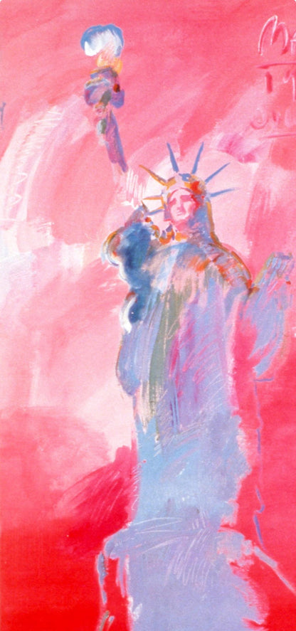 Peter Max, Statue Of Liberty V, 1981, Hand Signed, Official Edition Offset Lithograph