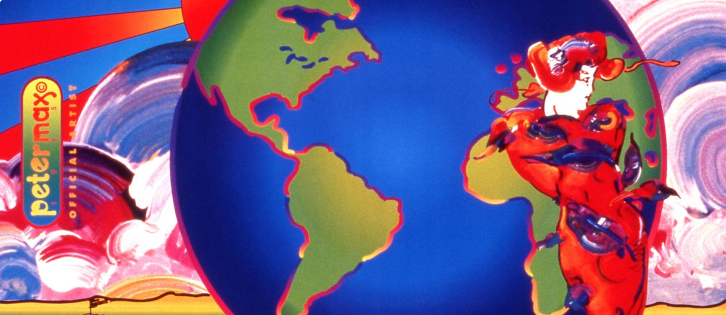 Peter Max, Earth Day, 1995, Hand Signed, Official Edition Offset Lithograph