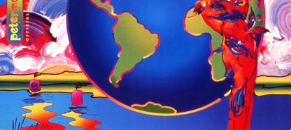 Peter Max, Earth Day, 1995, Hand Signed, Official Edition Offset Lithograph