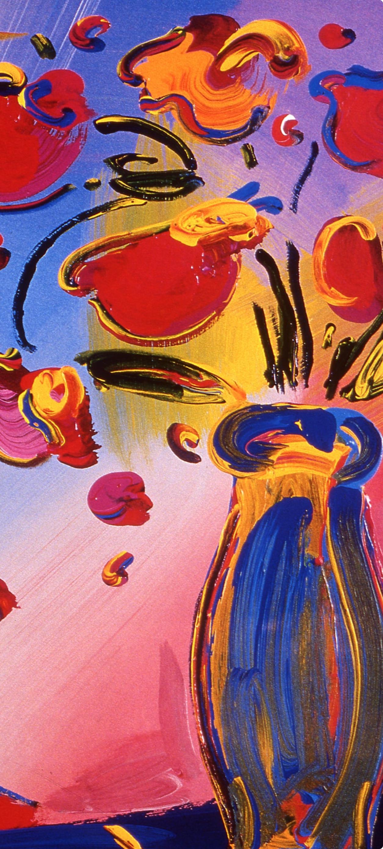 Peter Max, Faciliti-Link Flowers, 1997, Hand Signed, Official Edition Offset Lithograph