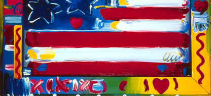 Peter Max, America, 2000, 1999, Hand Signed, Official Edition Offset Lithograph