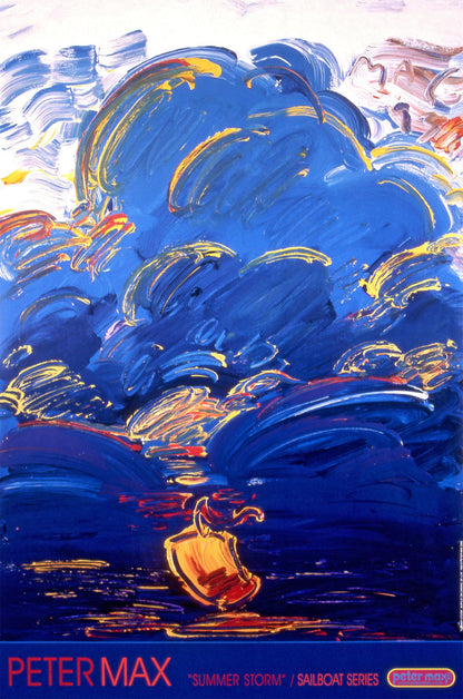 Peter Max, Summer Storm, 2000, Hand Signed, Official Edition Offset Lithograph