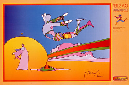 Peter Max, Cosmic Flyer, 2000, Hand Signed, Official Edition Offset Lithograph
