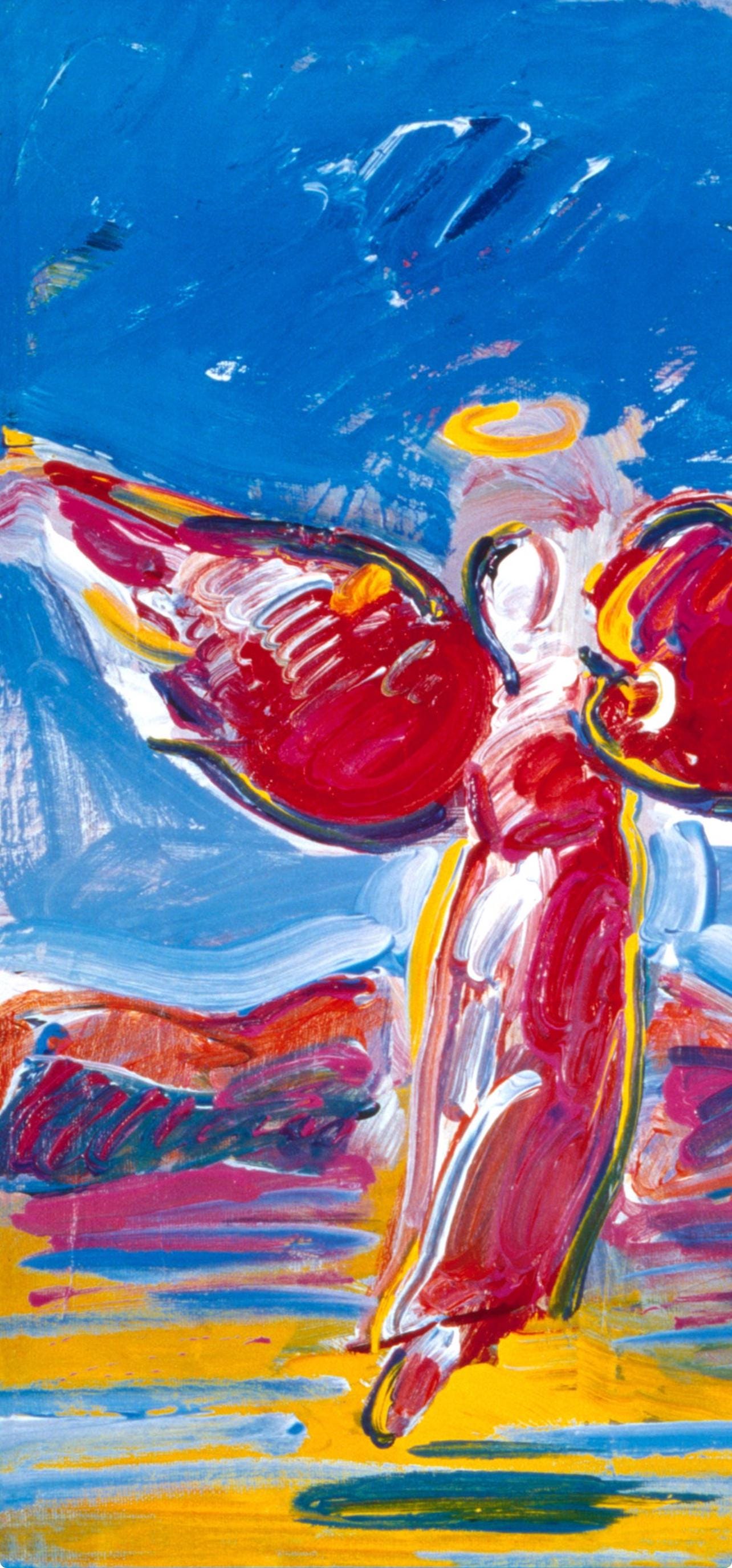 Peter Max, Ascending Angel, 2000, Hand Signed, Official Edition Offset Lithograph