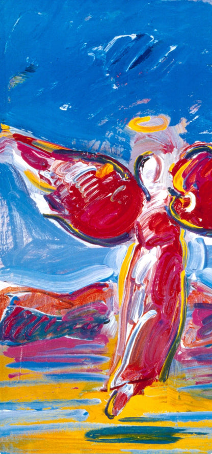 Peter Max, Ascending Angel, 2000, Hand Signed, Official Edition Offset Lithograph