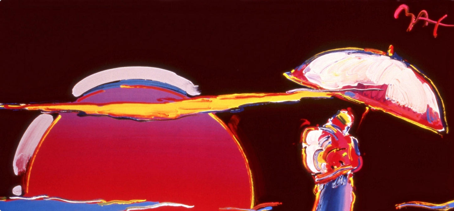 Peter Max, New Moon, 1999, Hand Signed, Official Edition Offset Lithograph