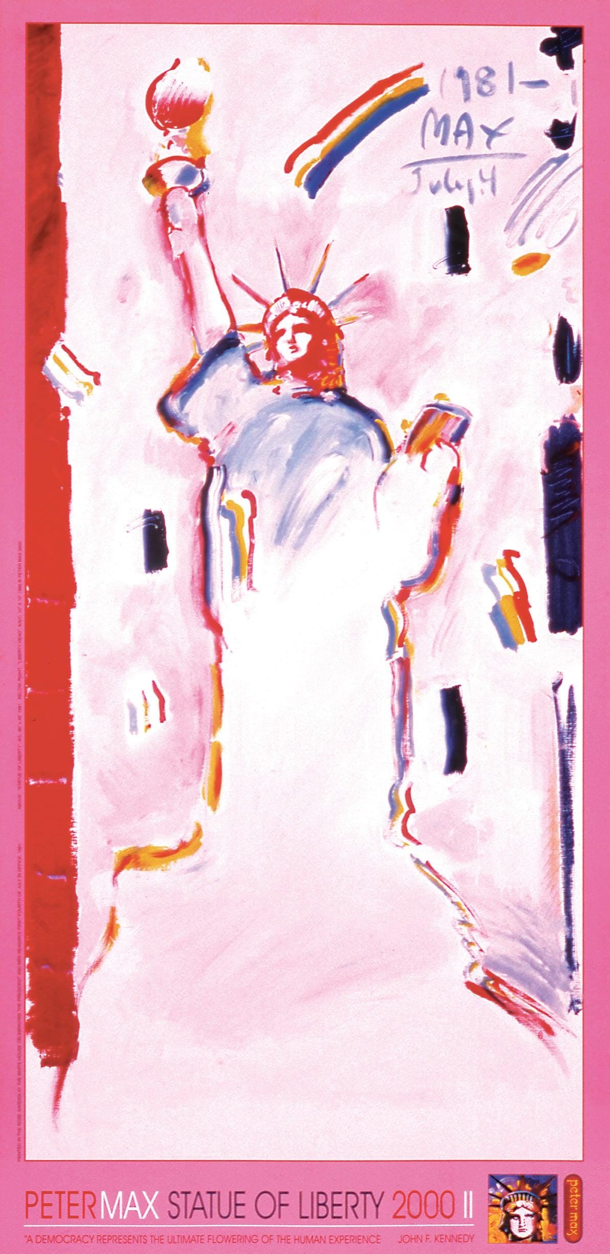 Peter Max, Statue Of Liberty Ii, 2000, Hand Signed, Official Edition Offset Lithograph