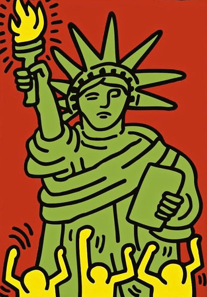 Keith Haring, Statue Of Liberty, Official Edition Silkscreen