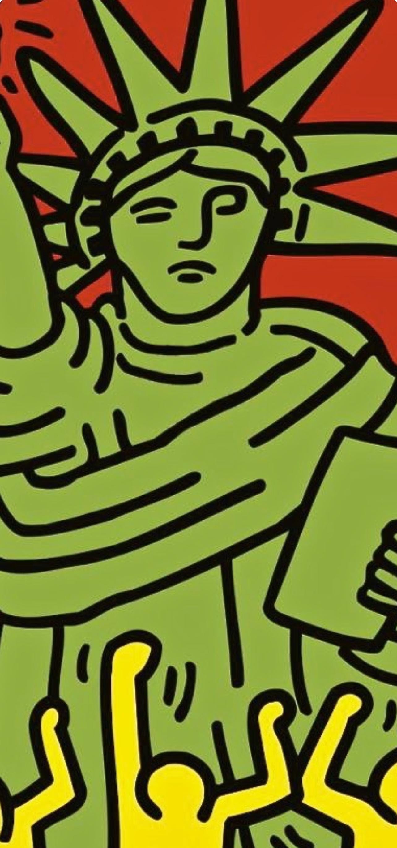 Keith Haring, Statue Of Liberty, Official Edition Silkscreen