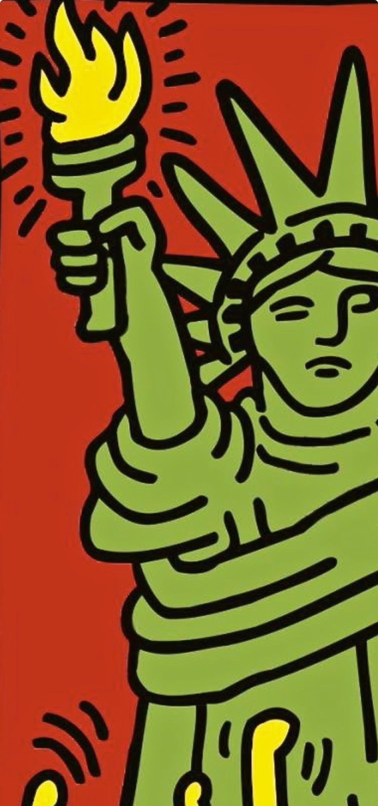 Keith Haring, Statue Of Liberty, Official Edition Silkscreen