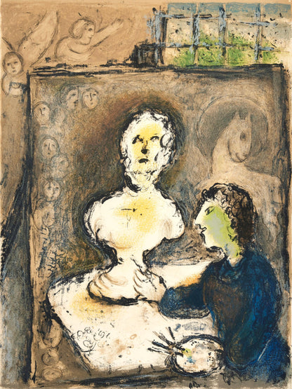 Marc Chagall, Frontispiz, Homer, Die Odyssee, Lithograph