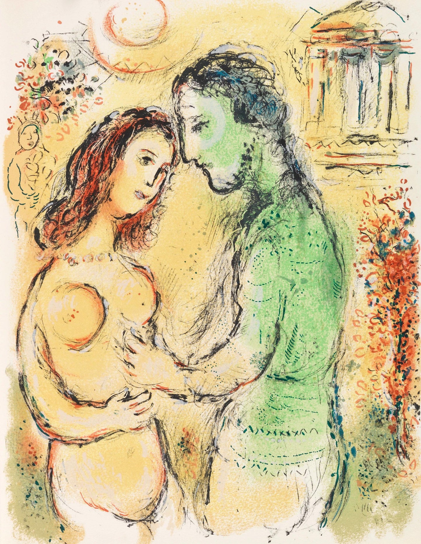 Marc Chagall, Ares Und Aphrodite, Homer, Die Odyssee, Lithograph