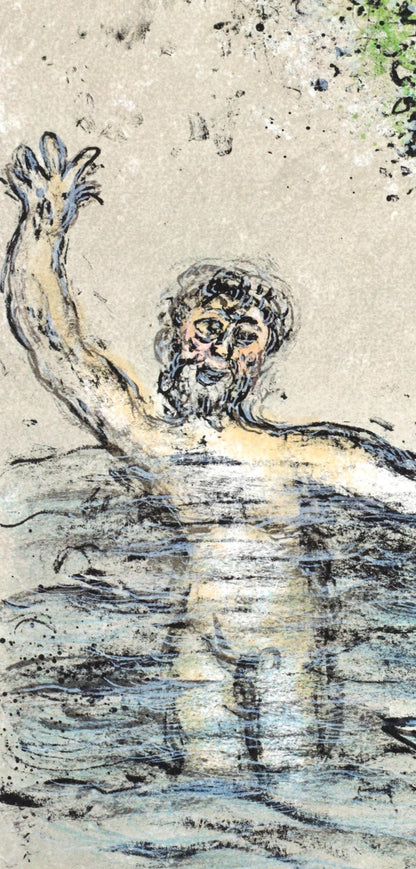 Marc Chagall, Die Fluten Verschlingen Odysseus, Homer, Die Odyssee, Lithograph