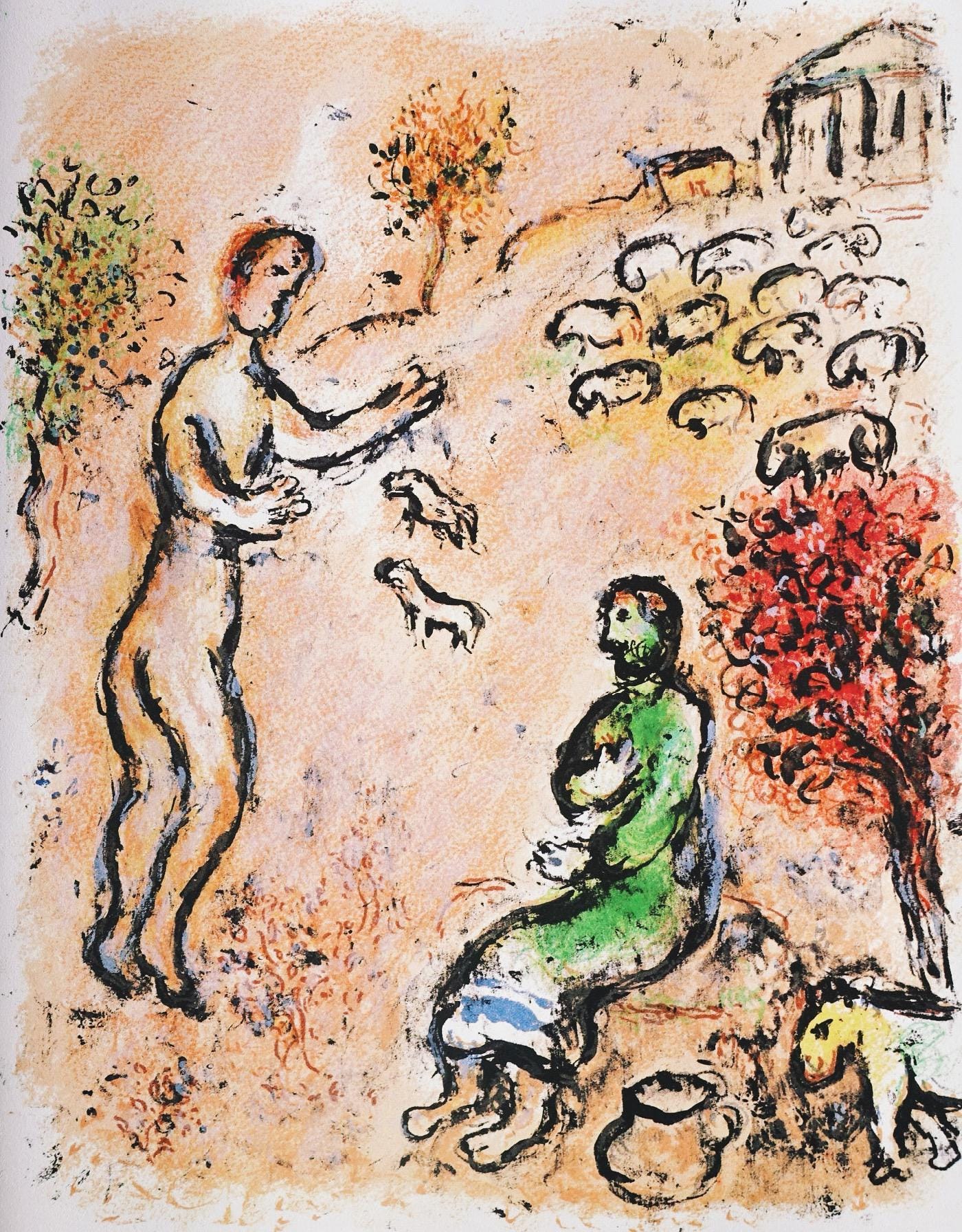 Marc Chagall, Ulysses Und Eumaios, Homer, Die Odyssee, Lithograph