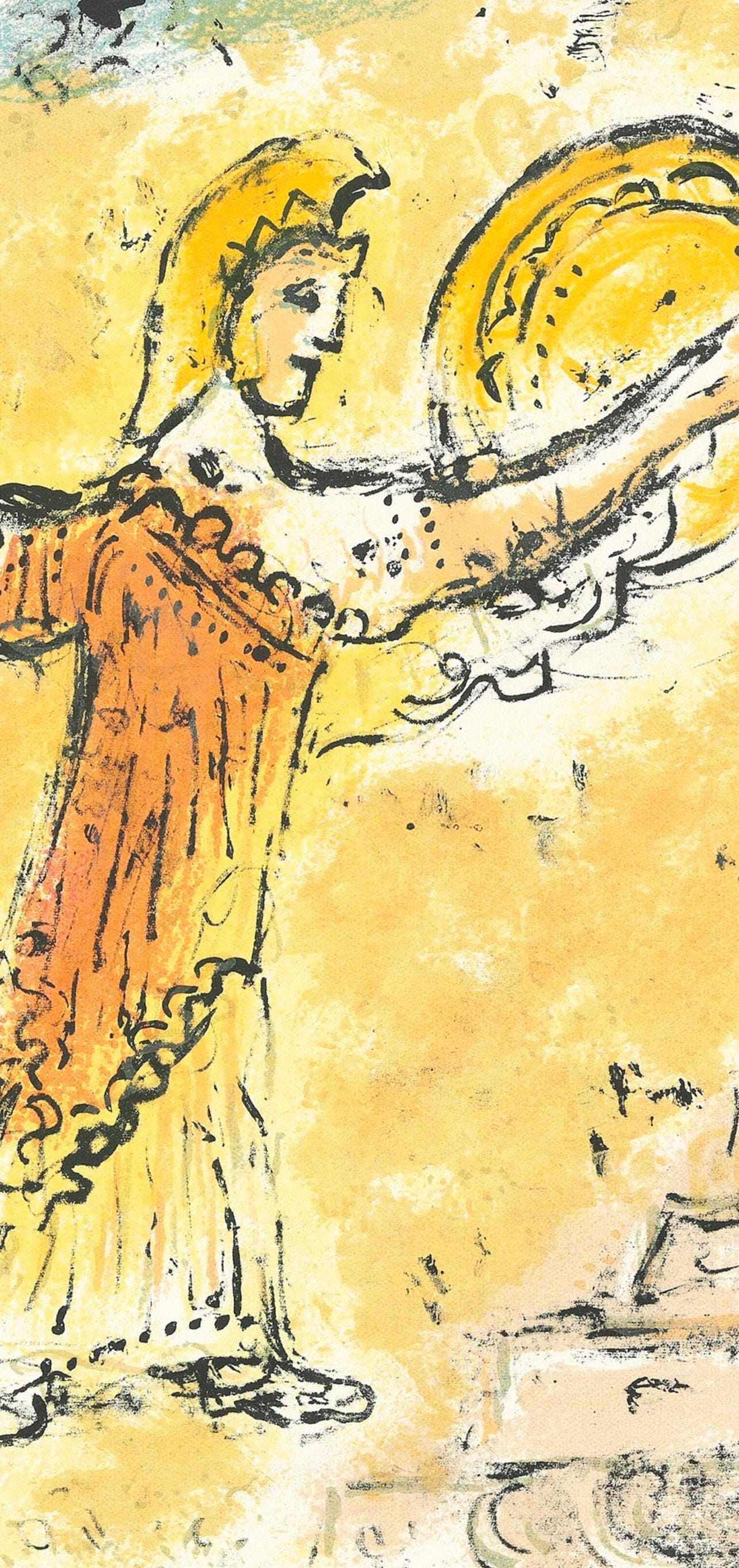 Marc Chagall, Athene Und Telemachos, Homer, Die Odyssee, Lithograph